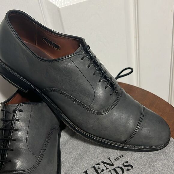 🔥🔥 ALLEN EDMONDS Park Avenue Oxford Derby Handcrafted Leather Shoes 10.5A -EUC - Picture 2 of 13